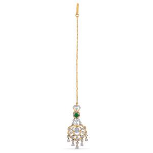 Buy 14 Karat Gold & Diamond Mang Tikka