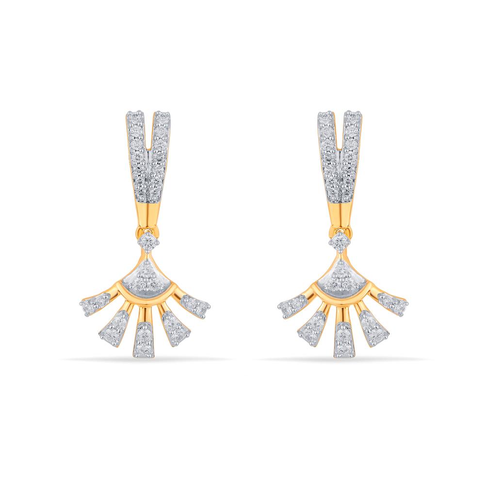 Buy 18 Karat Gold & Diamond Earrings