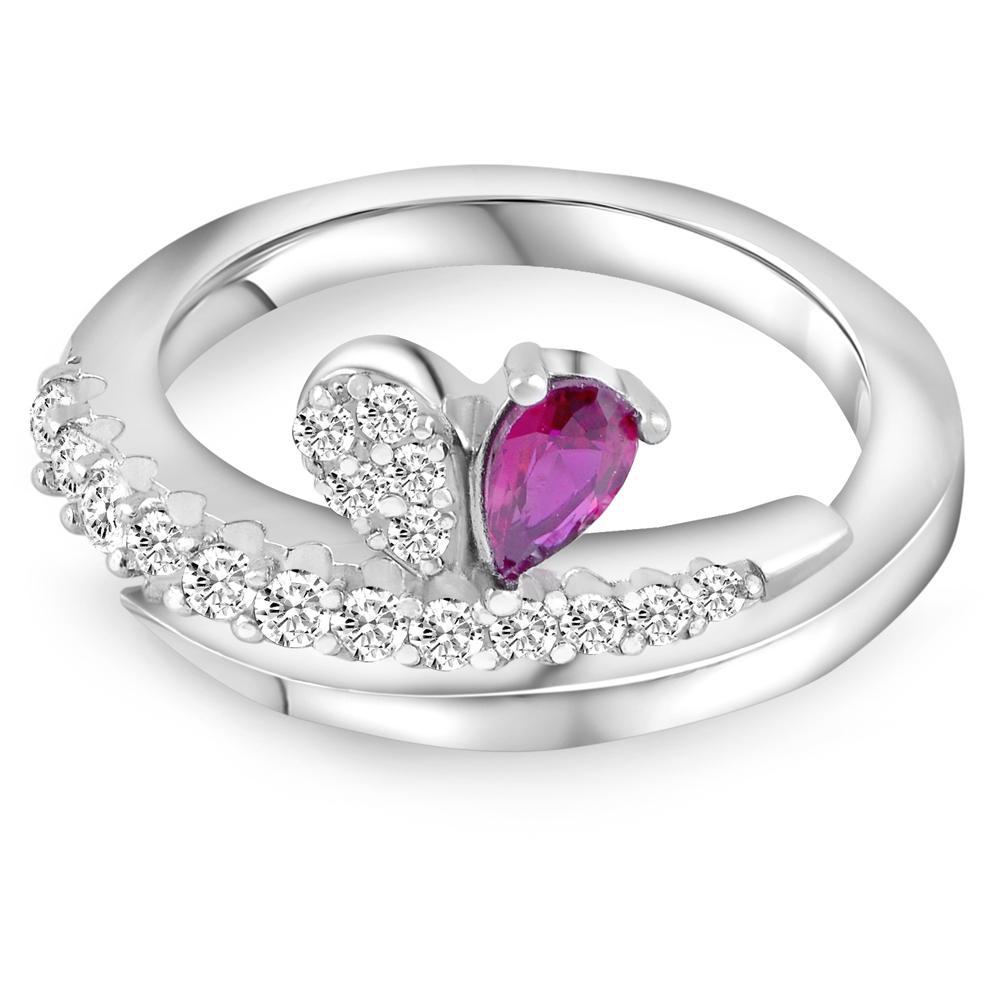Buy Pink Radiance Silver Ring