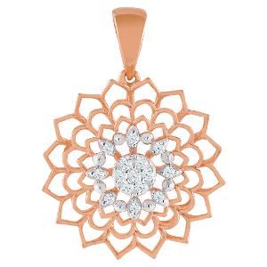 Buy 18 Karat Gold & Diamond Pendant Set