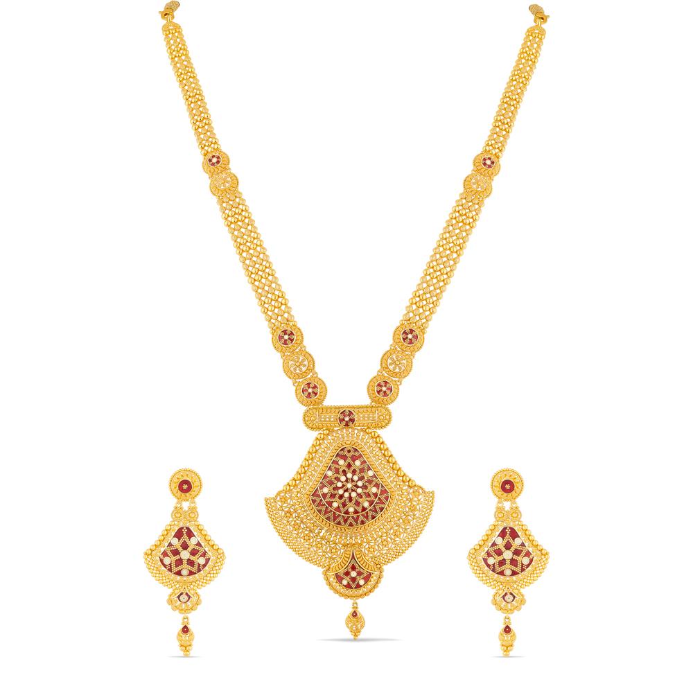 Buy 22 Karat Gold Necklace Set