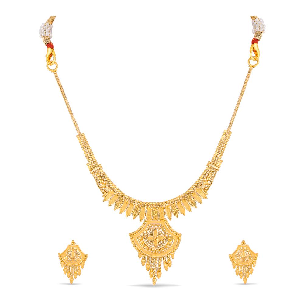 Buy 22 Karat Gold Necklace Set