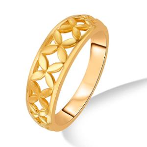 Buy 22 Karat Delicate Floral Gold Ring