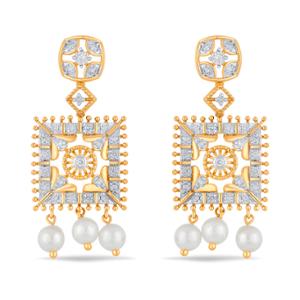 Buy 18 Karat Gold & Diamond Earrings