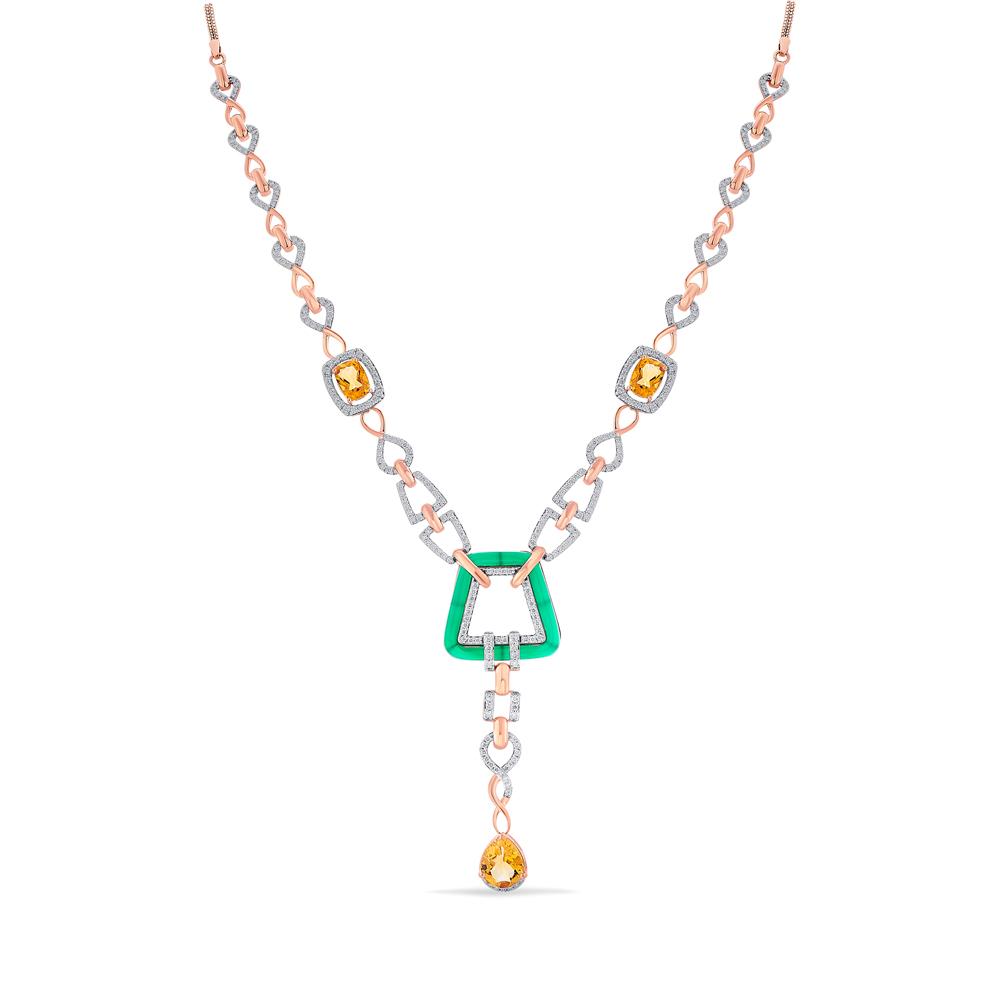 Buy 18 Karat Gold & Diamond Necklace