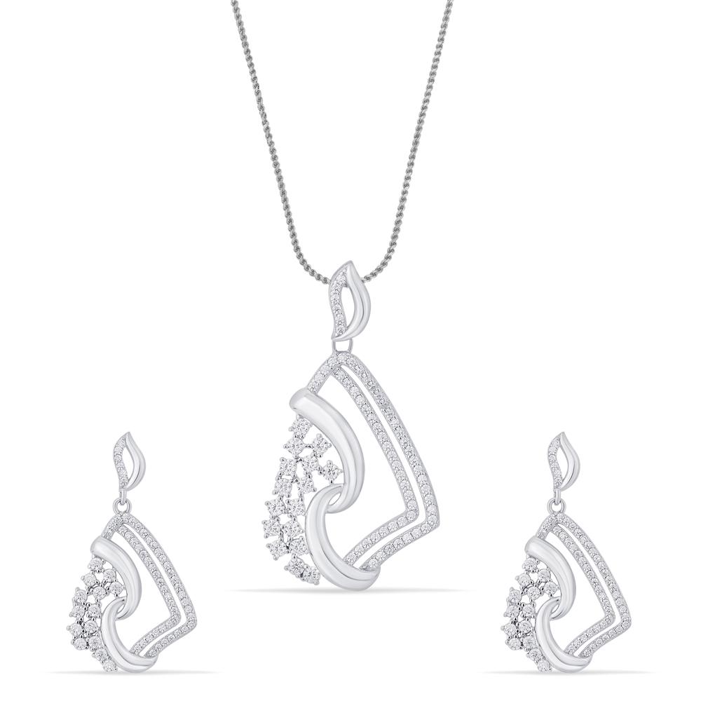 Buy 925 Purity Silver Pendant Set