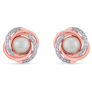 Buy 14 Karat Gold & Diamond Earrings