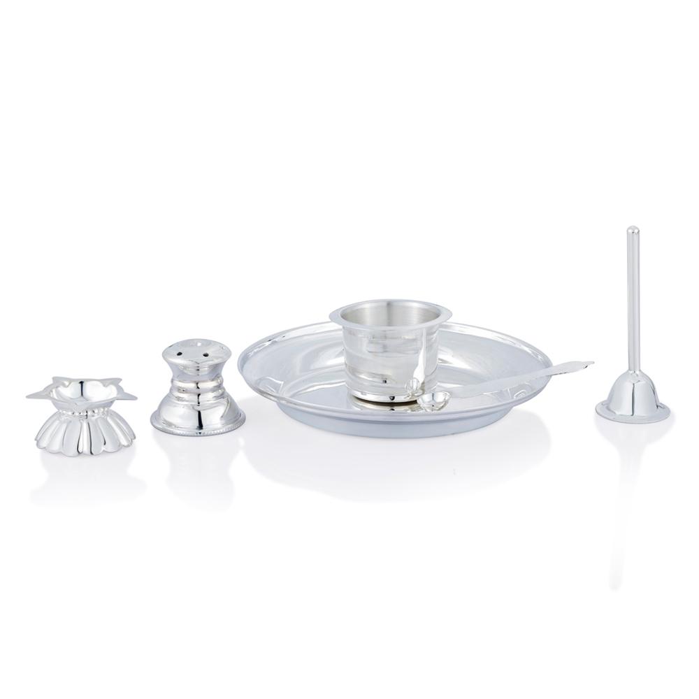 Buy 925 Silver Pooja Thali - Pack of 6 Items