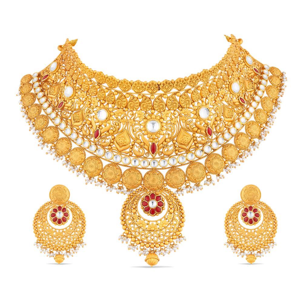Buy 22 Karat Gold Necklace Set