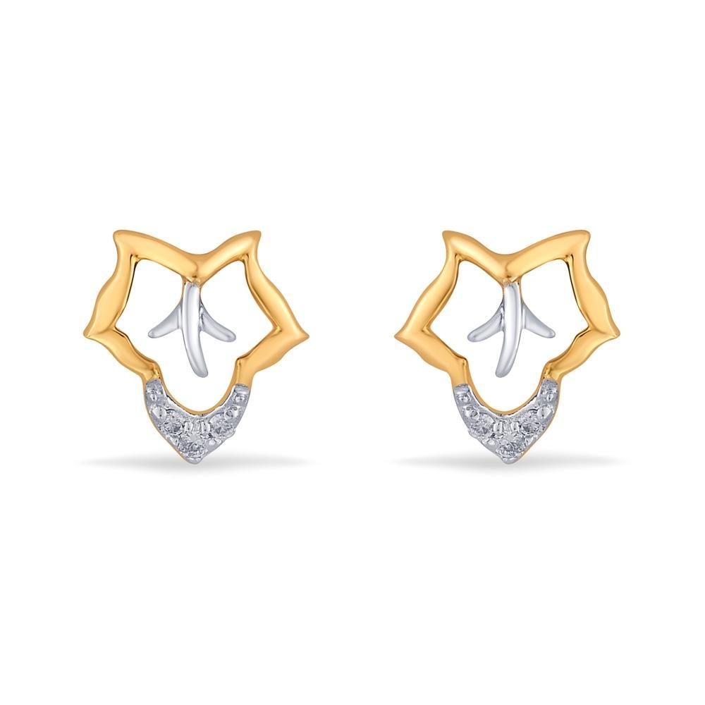 Buy Structured Leaf Diamond Drop Earrings Online  CaratLane