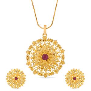Buy 22 Karat Gold Pendant Set