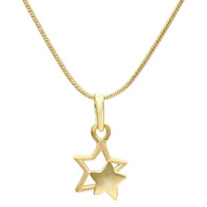 Buy 18 Karat Double Star Gold Pendant