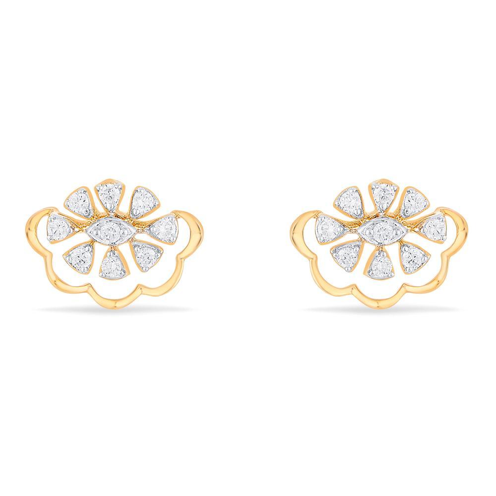 Buy Wisp Gold & Diamond Earrings