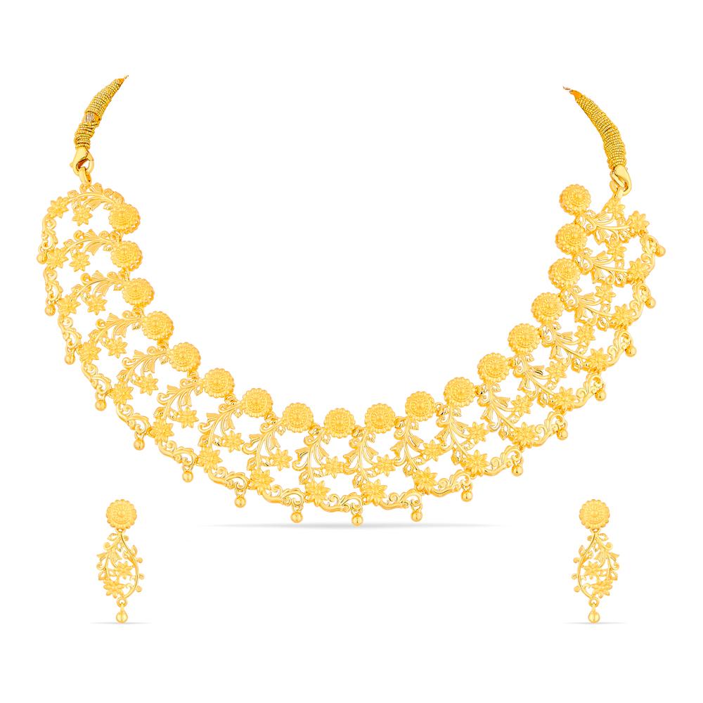 Buy 22 Karat Gold Necklace Set