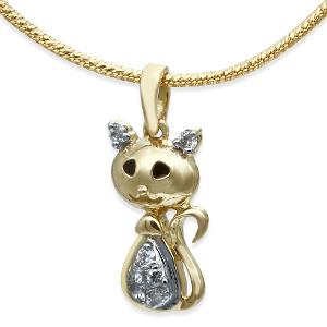 Buy 18 Karat Gold & Diamond Kids Pendant