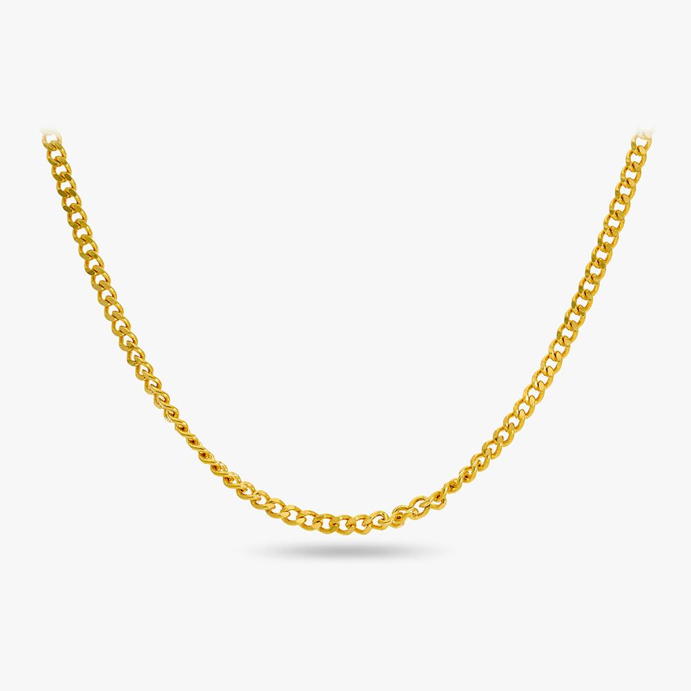 Buy Yellow Gold Finish 22 Kt Gold Chain For Women