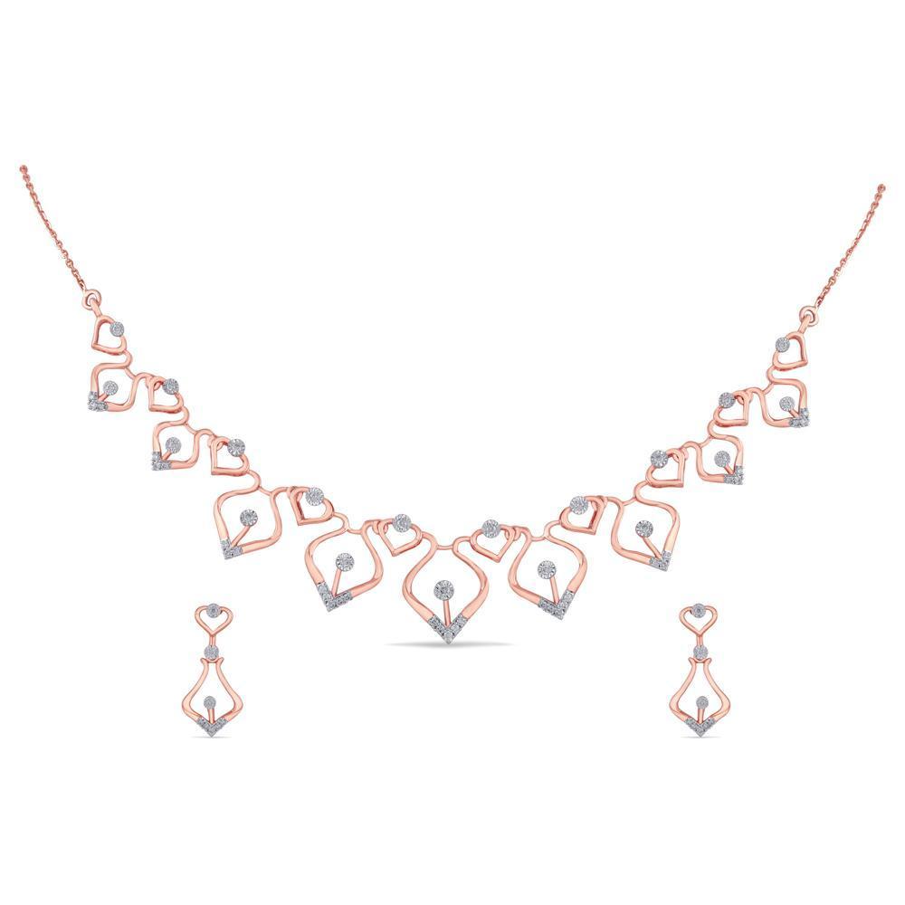 Buy Leafy Glamour Diamond Necklace Set