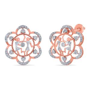 Buy 14 Karat Gold & Diamond Earrings