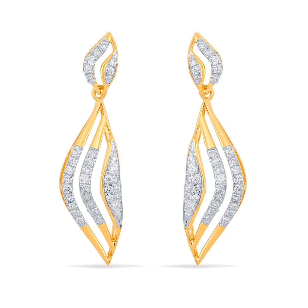 Buy 18 Karat Gold & Diamond Earrings