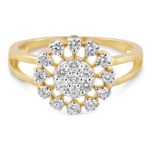 Buy Shimmering Floral Diamond Ring