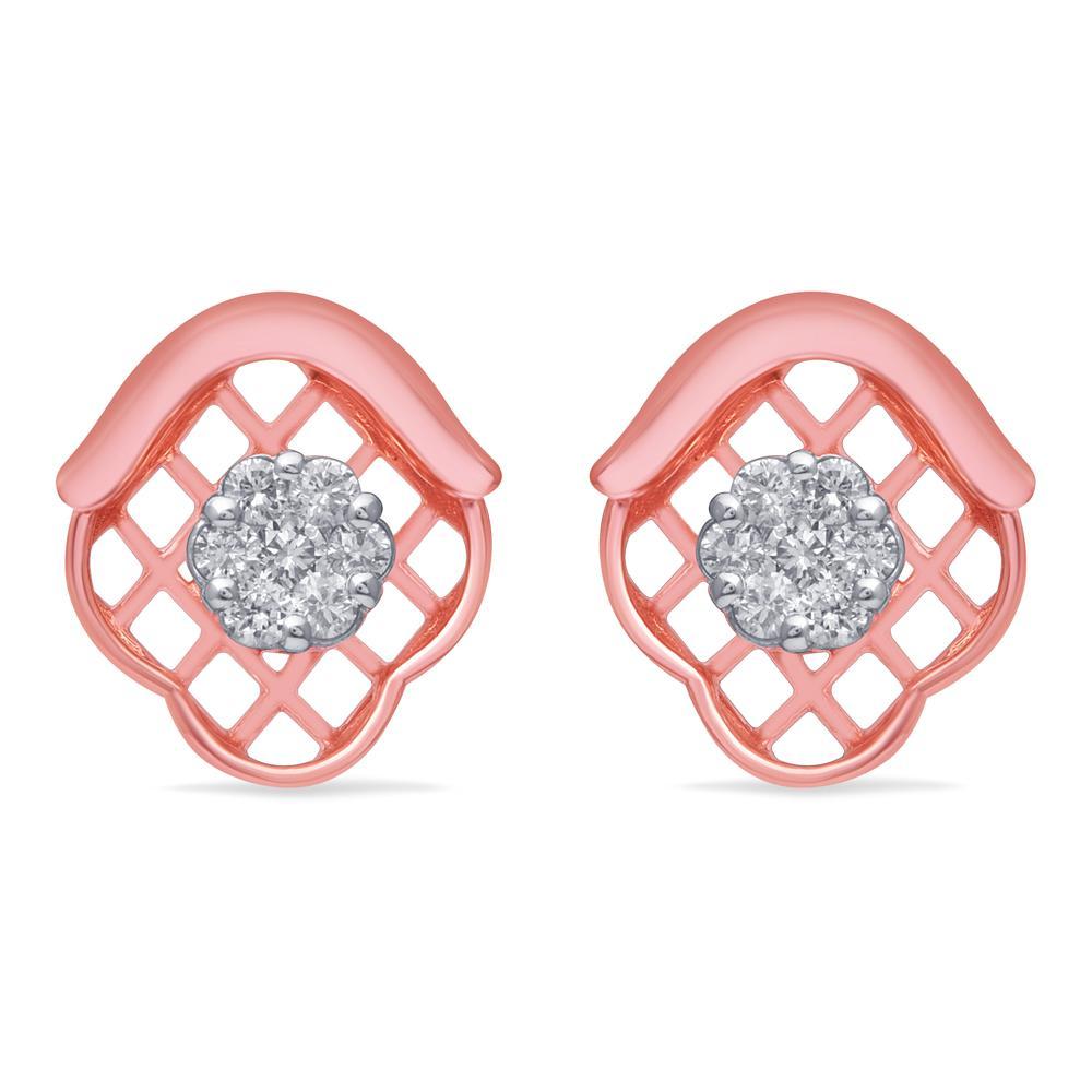 Buy Beguiling Floral Diamond Earrings