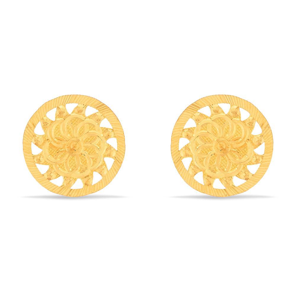 Buy 22 Karat Gold Sun-Inspired Earrings