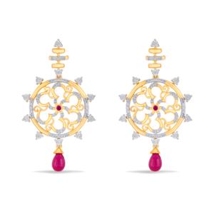 Buy 18 Karat Gold & Diamond Earrings