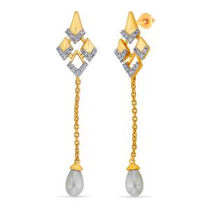 Buy 14 Karat Gold & Diamond Earrings