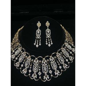 Buy 14 Karat Gold & Diamond Necklace Set