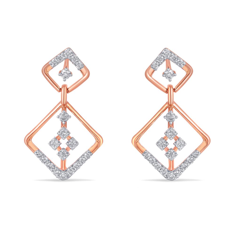 Buy 14 Karat Gold & Diamond Earrings