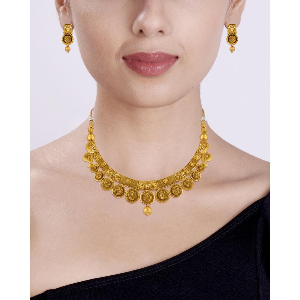 Double Drop Earring & Necklace Set - 14kt Gold Fill – Captibel Designs